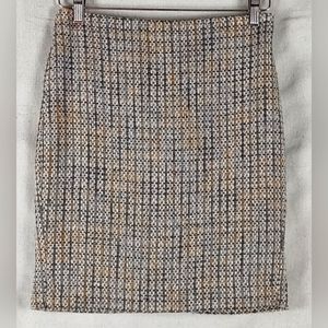 Ann Taylor Tweed Straight Mini Skirt